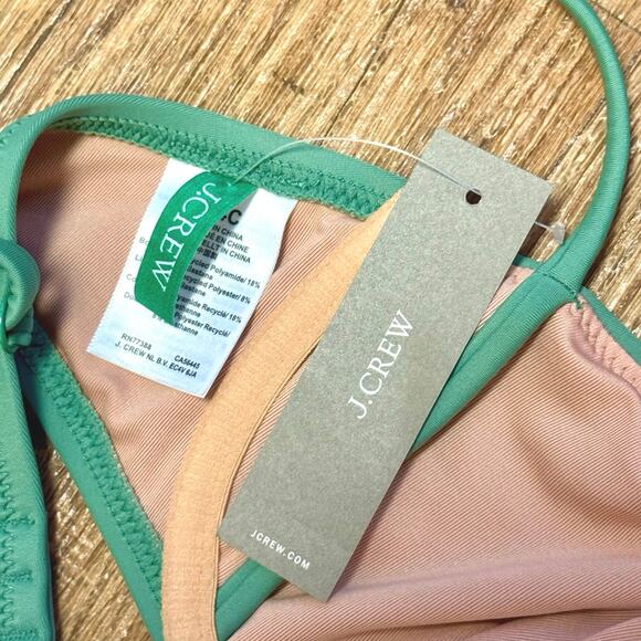 J. Crew Balconette Underwire Bikini Top in Green Size 34C - Picture 7 of 7